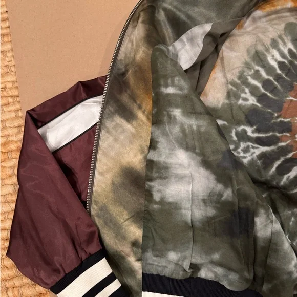 Valentino Tie-Dye Top in Orange and Gray